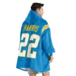 Nfl Los Angeles Chargers Blanket Hoodie Harris 1