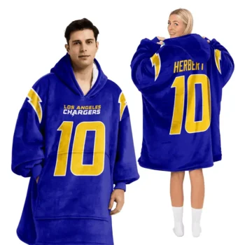 Nfl Los Angeles Chargers Blanket Hoodie Justin Herbert 1