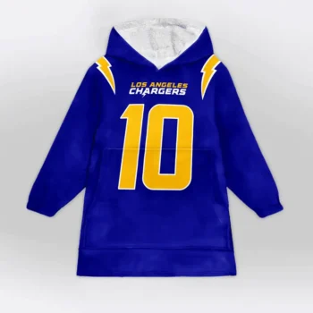 Nfl Los Angeles Chargers Blanket Hoodie Justin Herbert 2