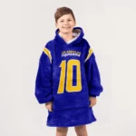 Nfl Los Angeles Chargers Blanket Hoodie Justin Herbert 1