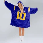 Nfl Los Angeles Chargers Blanket Hoodie Justin Herbert 1