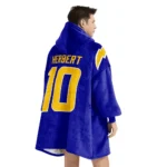 Nfl Los Angeles Chargers Blanket Hoodie Justin Herbert 1