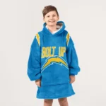 Nfl Los Angeles Chargers Blanket Hoodie Justin Herbert Bolt Up 10 1