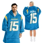 Nfl Los Angeles Chargers Blanket Hoodie Ladd Mcconkey Blue 1