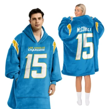 Nfl Los Angeles Chargers Blanket Hoodie Ladd Mcconkey Blue 1