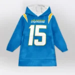 Nfl Los Angeles Chargers Blanket Hoodie Ladd Mcconkey Blue 1