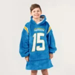 Nfl Los Angeles Chargers Blanket Hoodie Ladd Mcconkey Blue 1