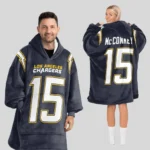 Nfl Los Angeles Chargers Blanket Hoodie Ladd Mcconkey Navy 1