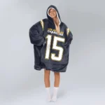 Nfl Los Angeles Chargers Blanket Hoodie Ladd Mcconkey Navy 1