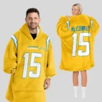 Nfl Los Angeles Chargers Blanket Hoodie Ladd Mcconkey Yellow 1
