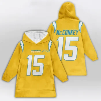 Nfl Los Angeles Chargers Blanket Hoodie Ladd Mcconkey Yellow 2