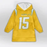 Nfl Los Angeles Chargers Blanket Hoodie Ladd Mcconkey Yellow 1