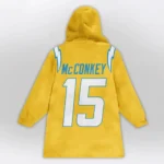 Nfl Los Angeles Chargers Blanket Hoodie Ladd Mcconkey Yellow 1