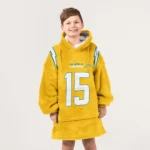 Nfl Los Angeles Chargers Blanket Hoodie Ladd Mcconkey Yellow 1
