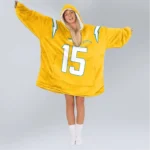 Nfl Los Angeles Chargers Blanket Hoodie Ladd Mcconkey Yellow 1