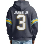 Nfl Los Angeles Chargers Quarter Zip Waffle Hoodie Derwin James Jr 1