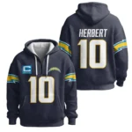 Nfl Los Angeles Chargers Quarter Zip Waffle Hoodie Justin Herbert 1