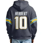 Nfl Los Angeles Chargers Quarter Zip Waffle Hoodie Justin Herbert 1