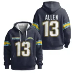 Nfl Los Angeles Chargers Quarter Zip Waffle Hoodie Keenan Allen 1