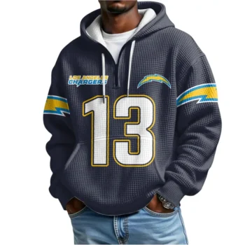 Nfl Los Angeles Chargers Quarter Zip Waffle Hoodie Keenan Allen 2