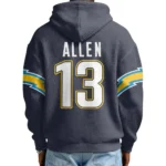 Nfl Los Angeles Chargers Quarter Zip Waffle Hoodie Keenan Allen 1