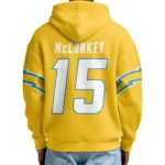 Nfl Los Angeles Chargers Quarter Zip Waffle Hoodie Ladd Mcconkey 1
