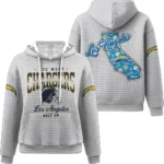 Nfl Los Angeles Chargers Waffle Hoodie Bolt Up 1
