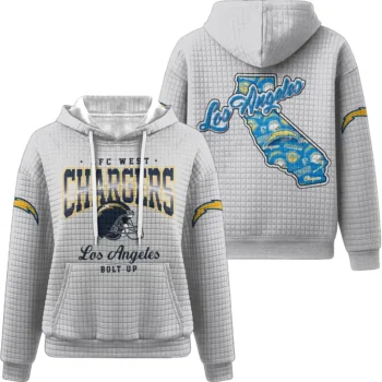 Nfl Los Angeles Chargers Waffle Hoodie Bolt Up 1