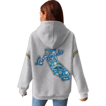 Nfl Los Angeles Chargers Waffle Hoodie Bolt Up 2