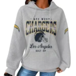 Nfl Los Angeles Chargers Waffle Hoodie Bolt Up 1