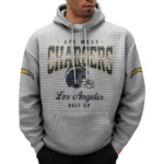 Nfl Los Angeles Chargers Waffle Hoodie Bolt Up 1