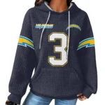 Nfl Los Angeles Chargers Waffle Hoodie Derwin James Jr 2