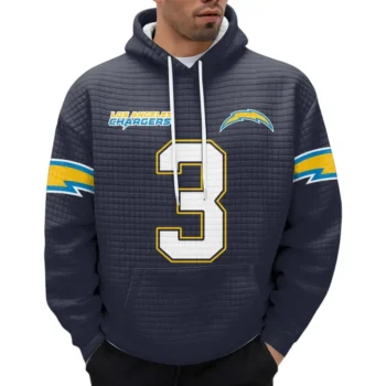 Nfl Los Angeles Chargers Waffle Hoodie Derwin James Jr 3