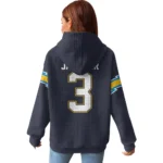 Nfl Los Angeles Chargers Waffle Hoodie Derwin James Jr 2