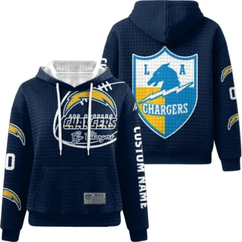Nfl Los Angeles Chargers Waffle Hoodie Go Chargers 1