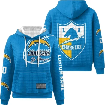 Nfl Los Angeles Chargers Waffle Hoodie Go Chargers Blue 1
