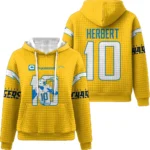 Nfl Los Angeles Chargers Waffle Hoodie Justin Herbert 1
