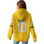 Nfl Los Angeles Chargers Waffle Hoodie Justin Herbert 1