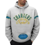 Nfl Los Angeles Chargers Waffle Hoodie Justin Herbert White 1