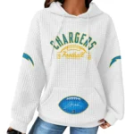 Nfl Los Angeles Chargers Waffle Hoodie Justin Herbert White 1