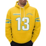 Nfl Los Angeles Chargers Waffle Hoodie Keenan Allen 1