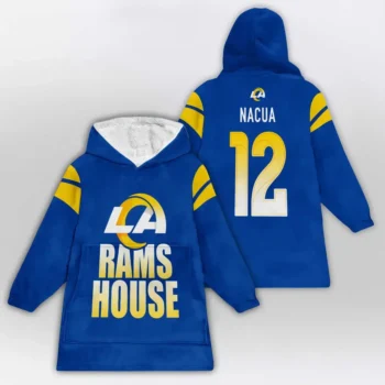 Nfl Los Angeles Rams Blanket Hoodie Jared Verse 2