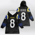 Nfl Los Angeles Rams Blanket Hoodie Jared Verse Black 1