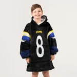 Nfl Los Angeles Rams Blanket Hoodie Jared Verse Black 1