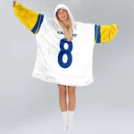 Nfl Los Angeles Rams Blanket Hoodie Jared Verse White 1