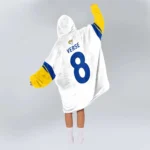 Nfl Los Angeles Rams Blanket Hoodie Jared Verse White 1