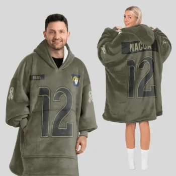Nfl Los Angeles Rams Blanket Hoodie Puka Nacua 1