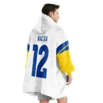 Nfl Los Angeles Rams Blanket Hoodie Puka Nacua White 1