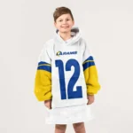 Nfl Los Angeles Rams Blanket Hoodie Puka Nacua White 1