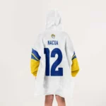 Nfl Los Angeles Rams Blanket Hoodie Puka Nacua White 1
